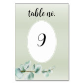 Eukalyptus leaf Greenery Wedding Tischnummer (Rückseite)