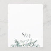 Eukalyptus Leaf Grüne Einladung Hochzeit (Rückseite)