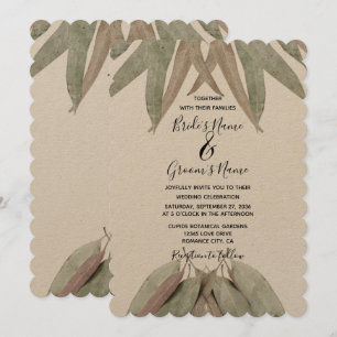 Eukalyptus-Leaf-Hochzeitseinladungen Einladung