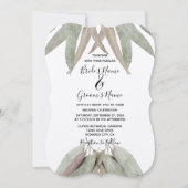 Eukalyptus-Leaf-Hochzeitseinladungen Einladung (Vorderseite)