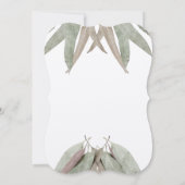Eukalyptus-Leaf-Hochzeitseinladungen Einladung (Rückseite)