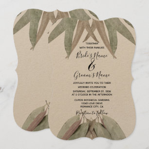 Eukalyptus-Leaf-Hochzeitseinladungen Einladung