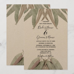 Eukalyptus-Leaf-Hochzeitseinladungen Einladung