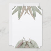 Eukalyptus-Leaf-Hochzeitseinladungen Einladung (Rückseite)