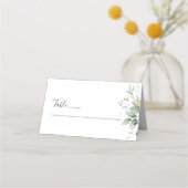 Eukalyptus Leaf Hochzeitsfalte Platzkarten (Vorderseite)