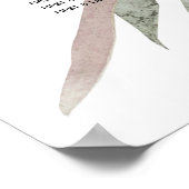 Eukalyptus-Leaf-Hochzeitstabelle Poster (Ecke)