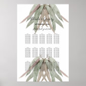Eukalyptus-Leaf-Hochzeitstabelle Poster (Vorne)