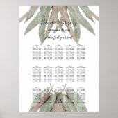 Eukalyptus-Leaf-Hochzeitstabelle Poster (Vorne)