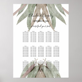 Eukalyptus-Leaf-Hochzeitstabelle Poster
