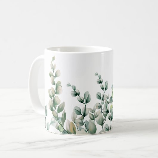 Eukalyptus-Leaf Kaffeetasse (Vorderseite Links)