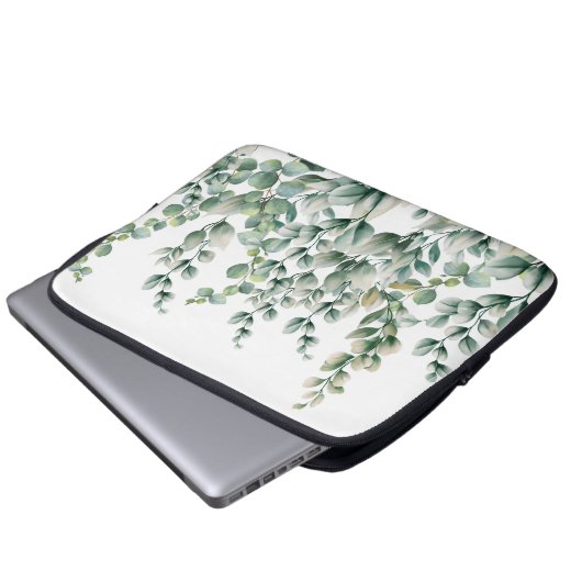 Eukalyptus-Leaf Laptopschutzhülle (Vorne Knopf)