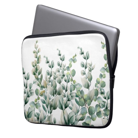 Eukalyptus-Leaf Laptopschutzhülle (Vorderseite Links)