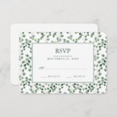 Eukalyptus-Leaf-Muster für Wasserfarben - Hochzeit RSVP Karte (Vorne/Hinten)