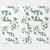 Eukalyptus Leaf Nahtloses Muster Art Fleecedecke (Vorderseite (Horizontal))