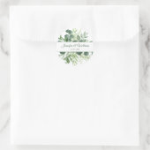 Eukalyptus Leaf Nature Greenerity Script Runder Aufkleber (Tasche)
