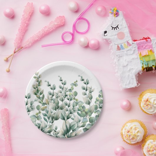 Eukalyptus-Leaf Pappteller (Party)