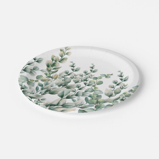 Eukalyptus-Leaf Pappteller (Schrägansicht)
