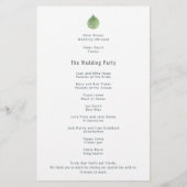 Eukalyptus-Leaf-Script-Hochzeitsprogramm (Rückseite)