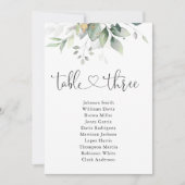 Eukalyptus-Leaf-Tischnummer 3 Sitzplakette (Vorderseite)