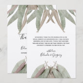 Eukalyptus Leaf Wedding Danke Karte (Vorne/Hinten)