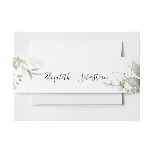 Eukalyptus Leaf Wedding Einladung Bly Band (Vorderseite Beispiel)