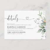 Eukalyptus Leaf Wedding Enclosure Card Begleitkarte (Vorderseite)