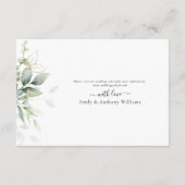 Eukalyptus Leaf Wedding Enclosure Card Begleitkarte (Rückseite)
