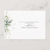 Eukalyptus Leaf Wedding Enclosure Card Begleitkarte (Rückseite)