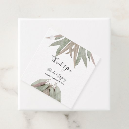 Eukalyptus Leaf Wedding-Geschenk Geschenkanhänger (Beispiel)