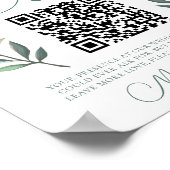 Eukalyptus Leaf Wedding Honeymoon Fund Poster (Ecke)