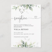 Eukalyptus Leaf Wedding Reception Enclosure Card Begleitkarte (Vorderseite)
