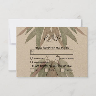 Eukalyptus Leaf Wedding RSVP Cards