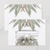 Eukalyptus Leaf Wedding RSVP Cards Karte (Vorne/Hinten)