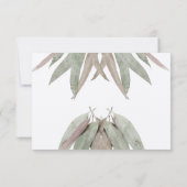 Eukalyptus Leaf Wedding RSVP Cards Karte (Rückseite)