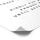 Eukalyptus Leaf Wedding Unplugged Willkommenszeich Poster (Ecke)