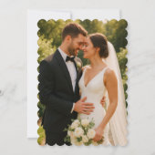 Eukalyptus Leaf Wreath Foto Wedding Einladung (Rückseite)