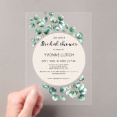 Eukalyptus Leafy Brautparty Acryleinladungen (Insitu (Handheld))