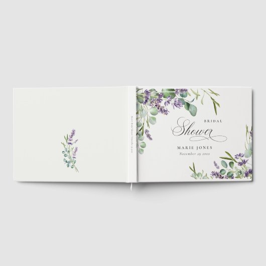 Eukalyptus Leafy Foliage Brautparty Gästebuch (Voll)