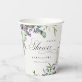 Eukalyptus Leafy Foliage Brautparty Pappbecher (Rückseite)