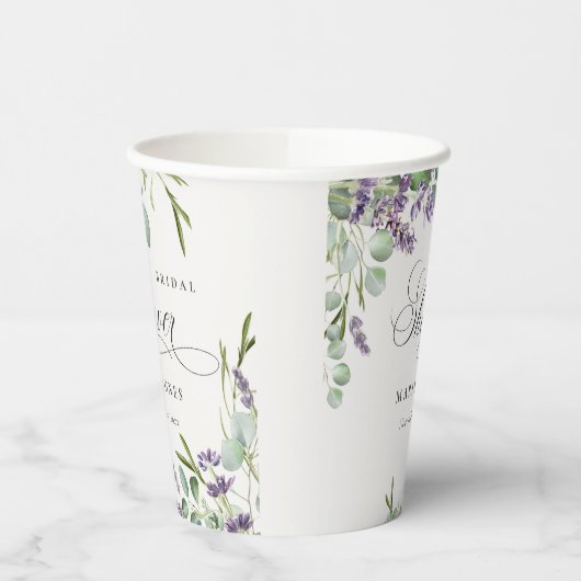 Eukalyptus Leafy Foliage Brautparty Pappbecher (Links)