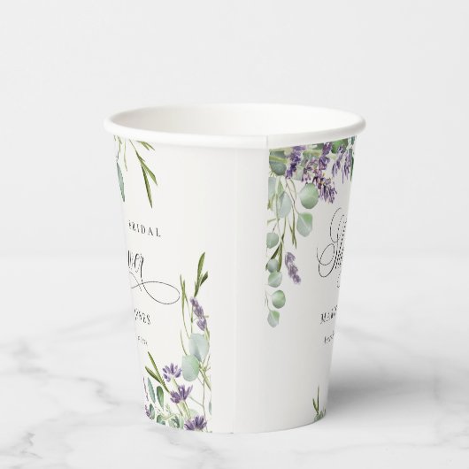 Eukalyptus Leafy Foliage Brautparty Pappbecher (Rechts)