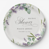 Eukalyptus Leafy Foliage Brautparty Pappteller (Vorderseite)