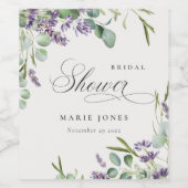 Eukalyptus Leafy Foliage Brautparty Weinetikett (Einzelnes Label)