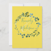 Eukalyptus Lemon Citrus Wedding Einladung (Rückseite)