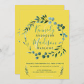Eukalyptus Lemon Citrus Wedding Einladung (Vorne/Hinten)