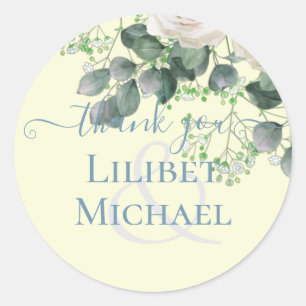 Eukalyptus Lemon Gelbe WEDD Runder Aufkleber