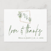 Eukalyptus Liebe Danke an Greenerity Wedding Viele Postkarte (Vorderseite)