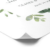 Eukalyptus-Liebe ist ein Sweet Wedding Dessert Bar Poster (Ecke)