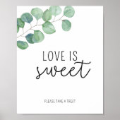 Eukalyptus - Liebe ist süß und nimmt ein Leckerei- Poster (Vorne)