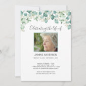 Eukalyptus Life feiert Foto Einladung (Vorderseite)